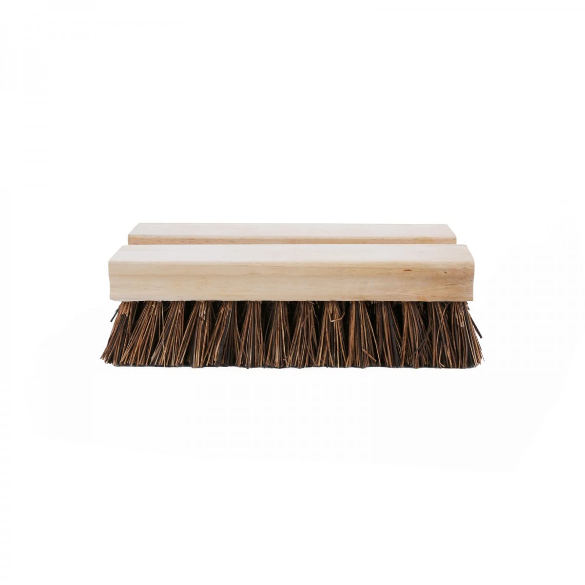 4-Pack Natural Wood Boot Scraper with Replacement Bristle Brush - Heavy Duty Shoe Cleaner for Mud, Snow & Dirt - Perfect for Entryways, Garages & Farms