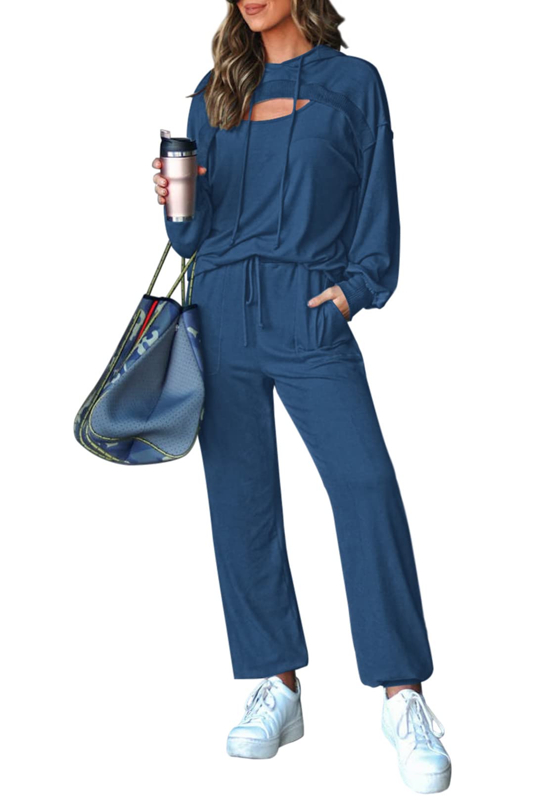 Pink Queen Women's 2-Piece Sweatsuit Set - Lounge & Workout Outfit