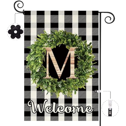 Letter M Garden Flag