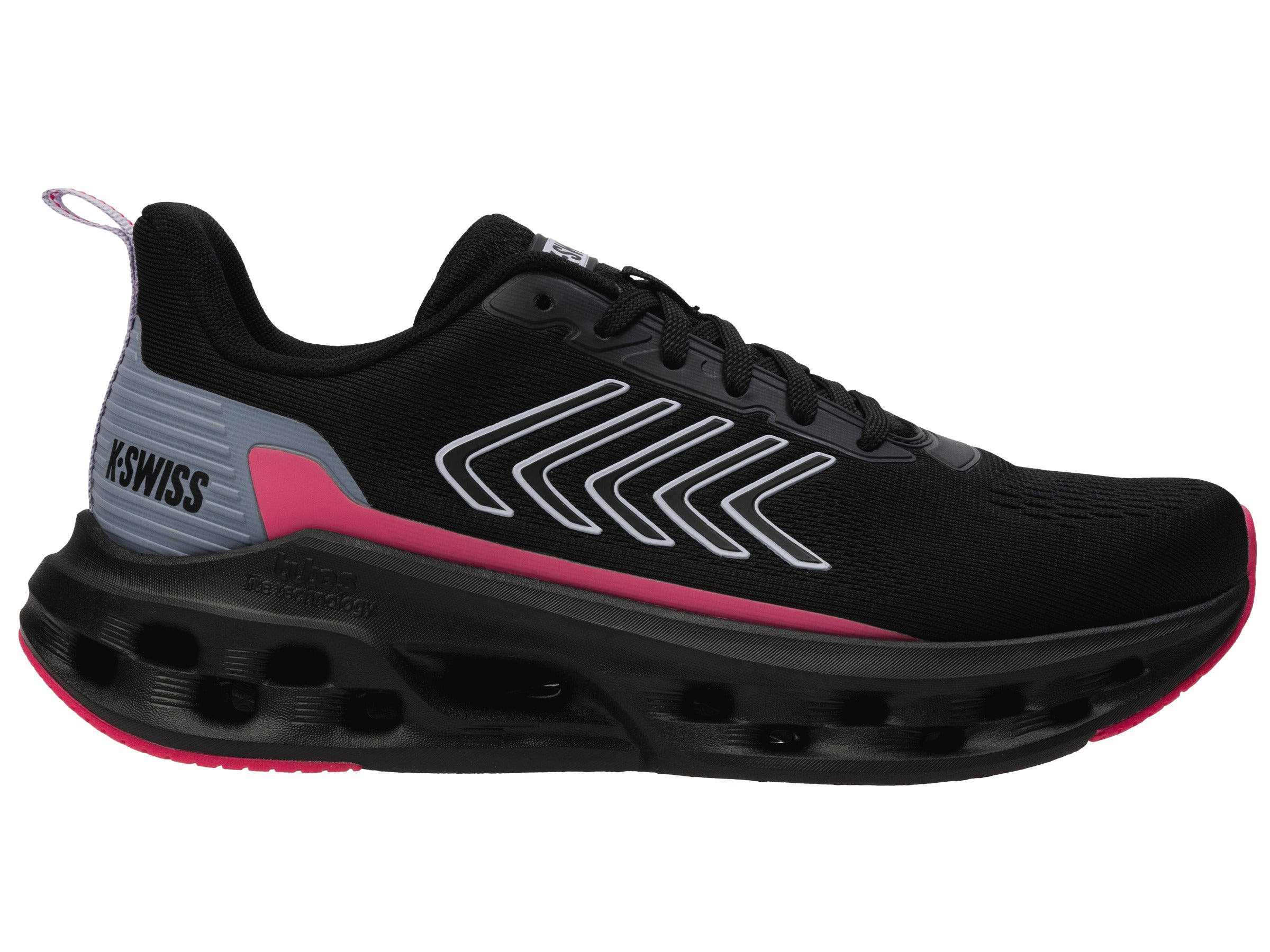 Melrose Tubes Lite Sneakers - Black/Lilac/Raspberry | Lightweight Comfortable Women's Shoes for Running, Walking & Casual Wear