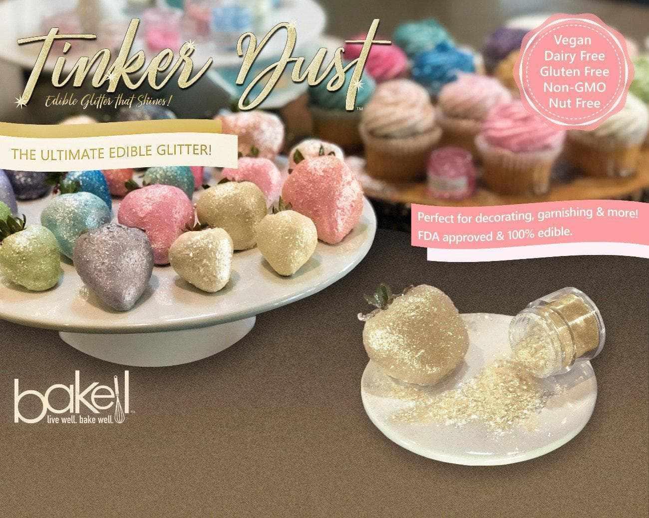 Antique Rose Gold Tinker Dust® Glitter for Crafts - Bulk Wholesale Supplies for DIY, Scrapbooking, Nail Art & Home Decor