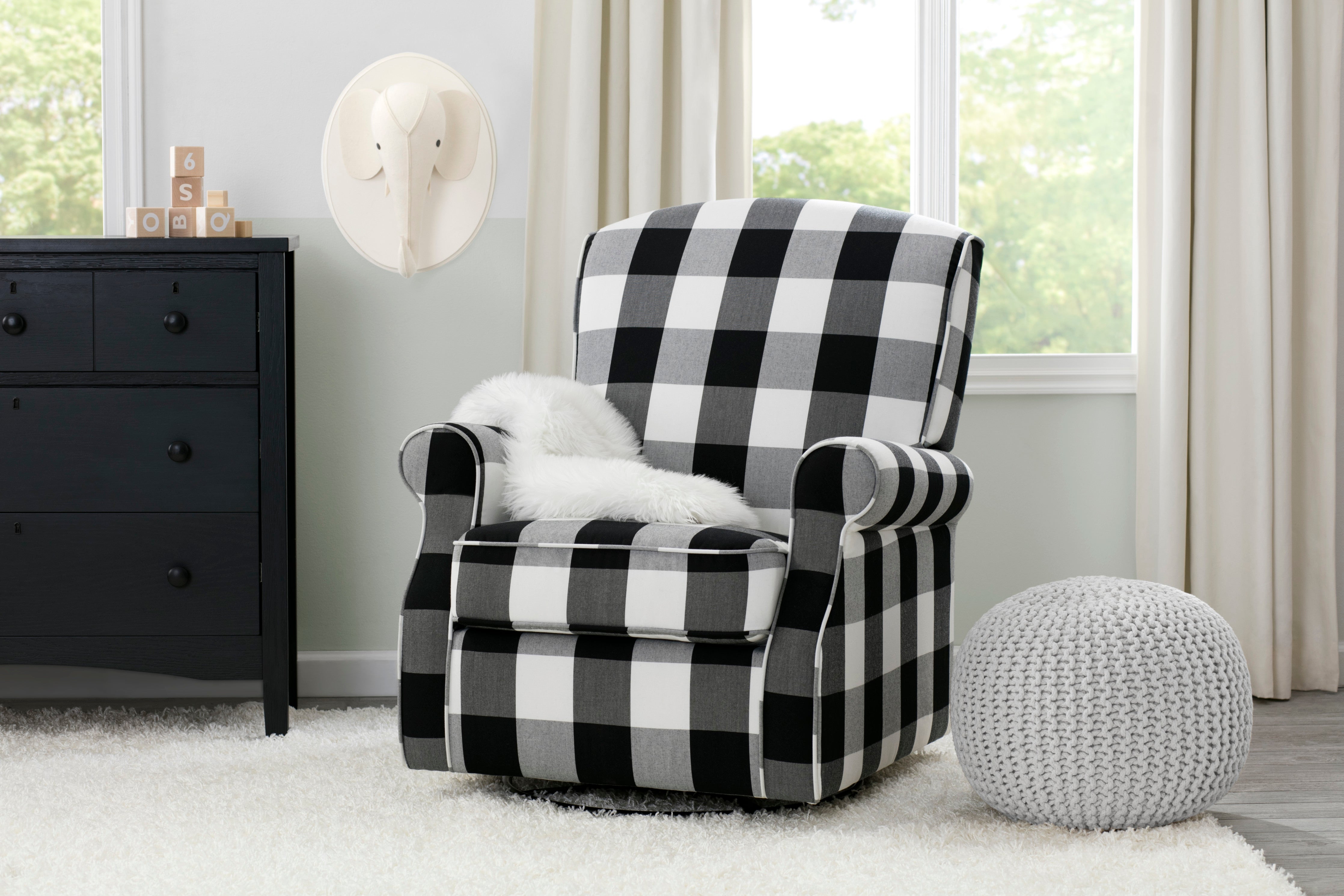 Oakley Nursery Glider Swivel Rocker Chair - Comfortable Baby Rocking Chair for Breastfeeding & Nursery Room - Perfect for Nursing, Reading & Soothing Baby to Sleep