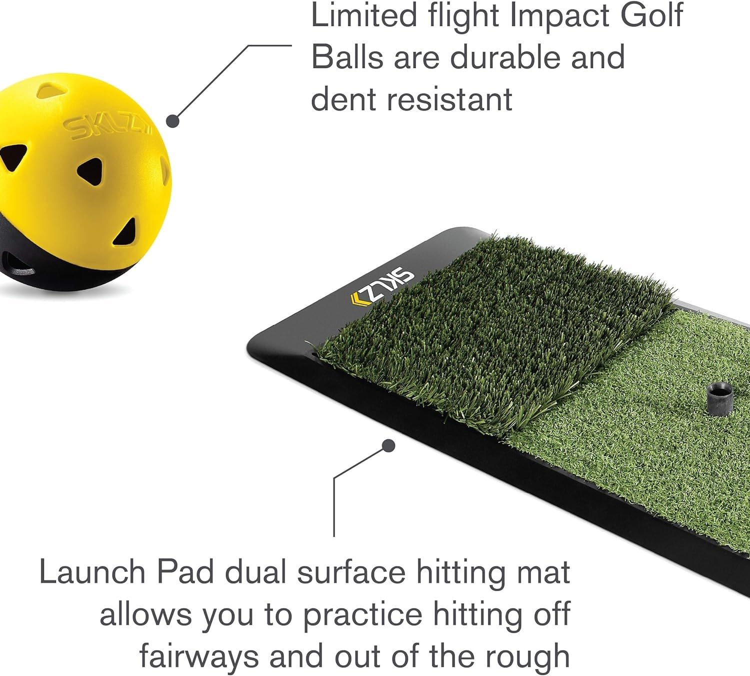 SKLZ Home Golf Driving Range Kit with Net, Golf Balls, Launch Pad & Tees – Perfect for Indoor/Outdoor Practice & Backyard Training