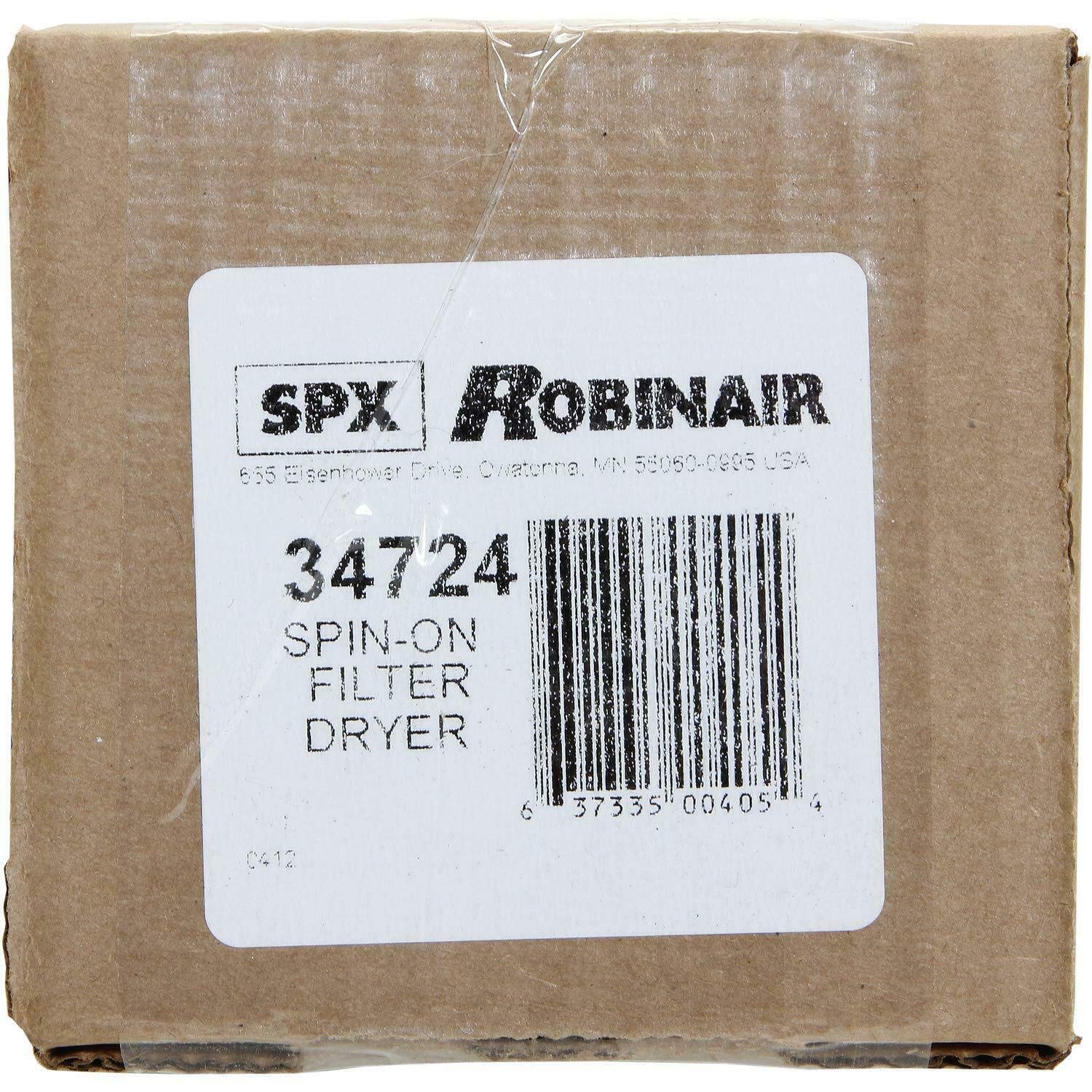 Robinair 34724 A/C Recycling Filter-Drier Spin-On Filter - Black | HVAC System Maintenance for Automotive & Home AC Units