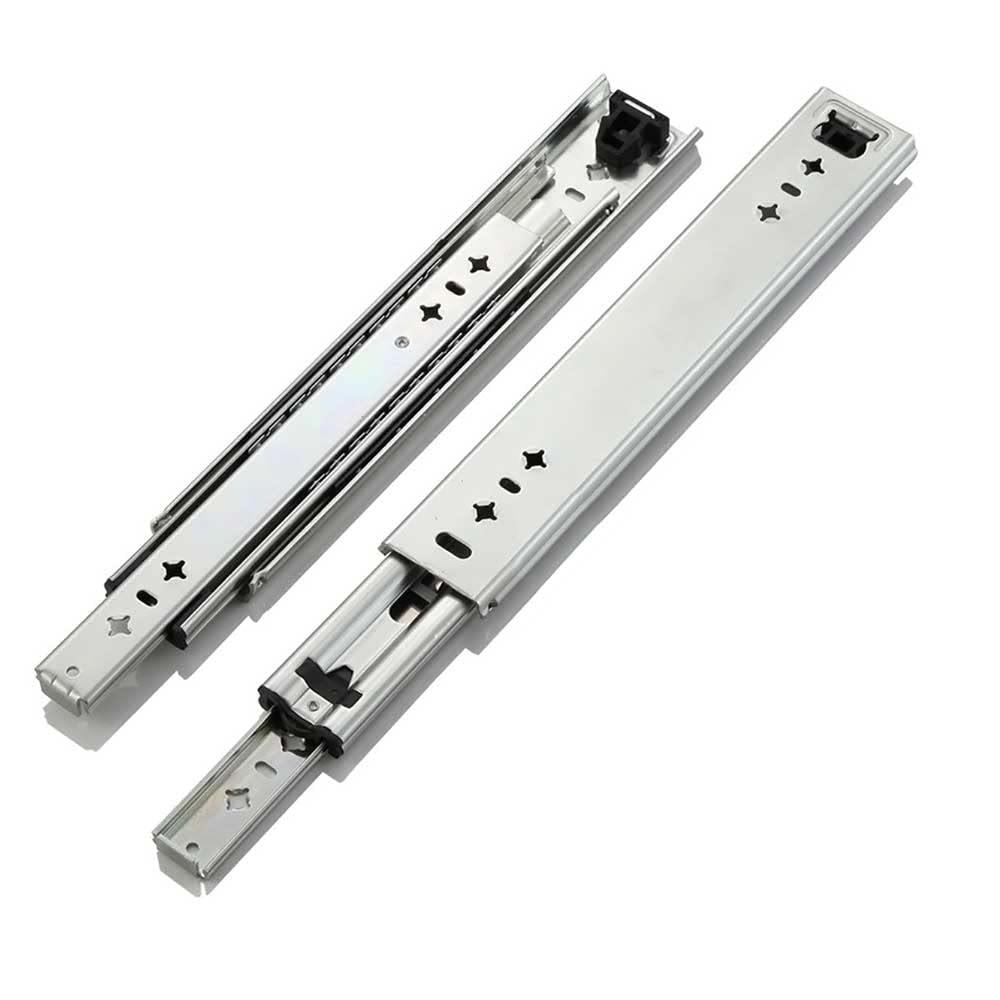 Heavy Duty Full Extension Ball Bearing Drawer Slides - 48 Inch Silver 3 Fold Drawer Runners for Easy Installation | Perfect for Kitchen Cabinets, Office Furniture, and Tool Storage Organizers