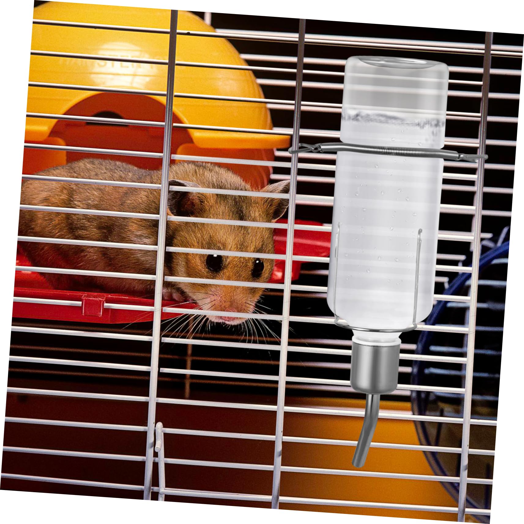 Leakproof Rabbit Water Bottle - 2PCS for Cage, Hamster, Chinchilla - Pet Drinking Fountain for Small Animals