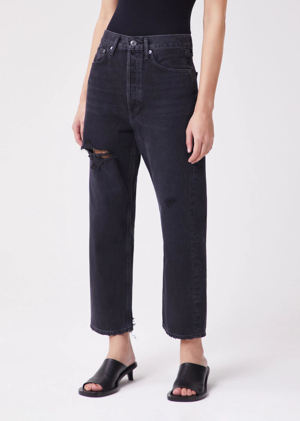 90s Vintage Crop Mid Rise Loose Fit Jeans for Women - Retro High Waisted Distressed Denim Pants - Perfect for Casual Outfits, Streetwear & 90s Fashion Looks