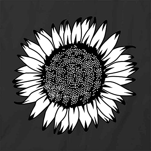 Sunflower Graphic T-Shirt for Women & Men - Black Printed Cotton Tee - Casual Summer Outfit, Festival Wear, Gift Idea