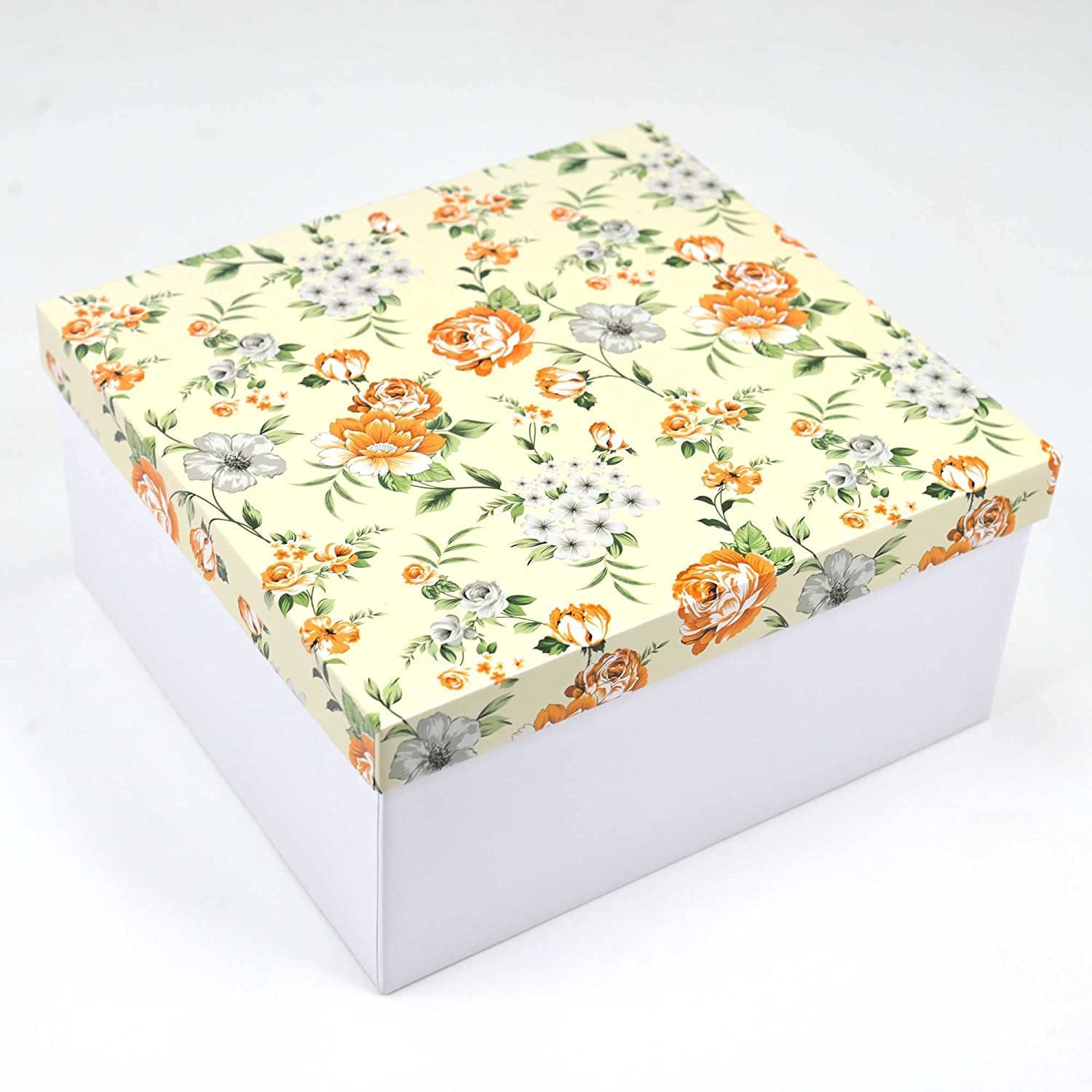 Premium Rigid Gift Box 23x24x12cm - Empty Glossy Floral Packaging Box for Birthdays, Weddings & Corporate Gifts - Holds Up to 5kg (1-Pack) - Luxury Gift Wrapping Solution for Jewelry, Cosmetics & Special Occasions