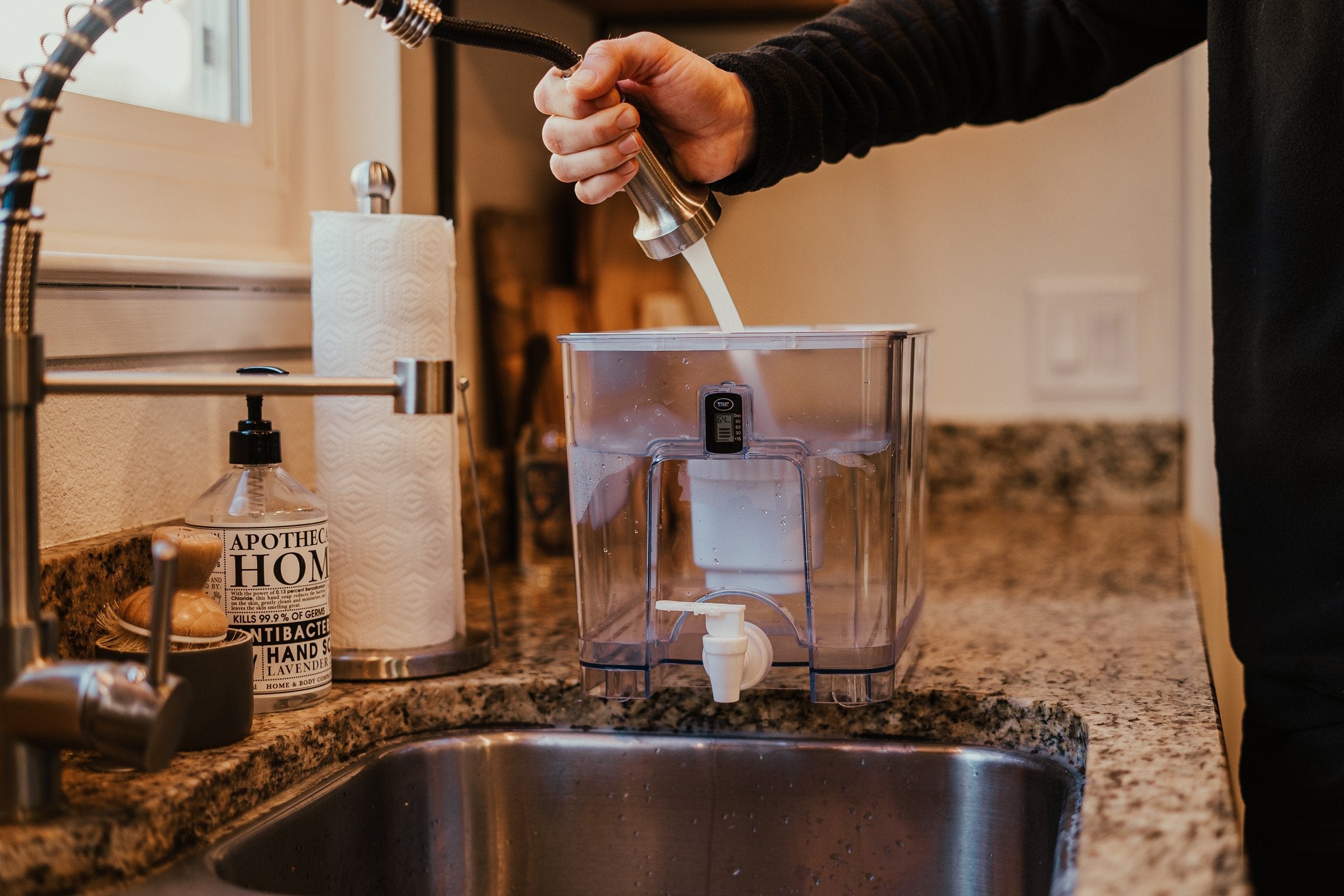 Pure Water Dispenser - Fluoride & PFAS Removal System for Clean Drinking Water | Perfect for Home, Office & Outdoor Use