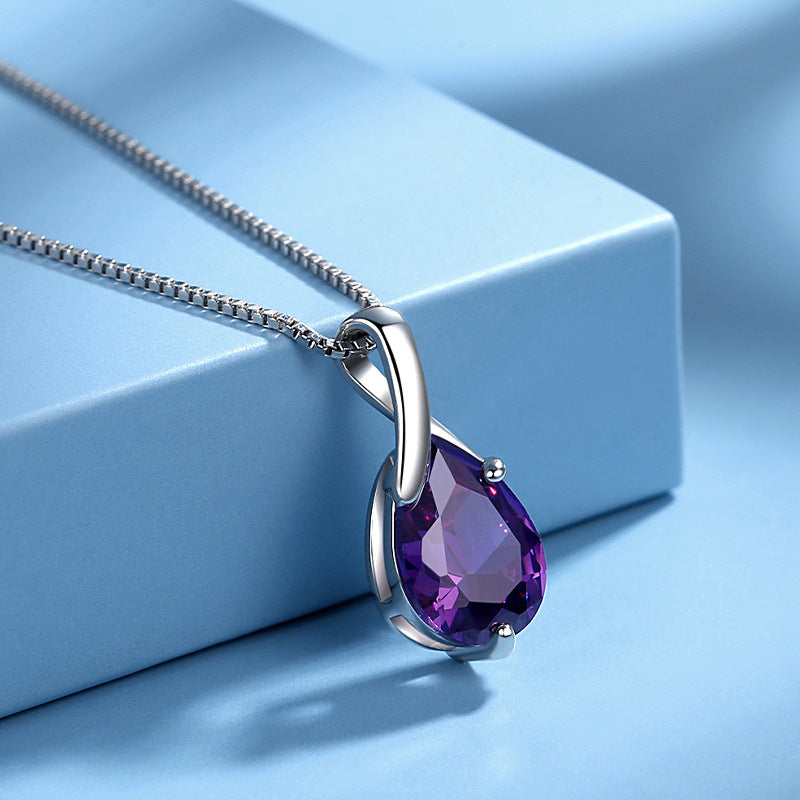925 Sterling Silver Vintage Amethyst Pendant Necklace for Women - Elegant Jewelry Gift for Birthday, Anniversary & Special Occasions