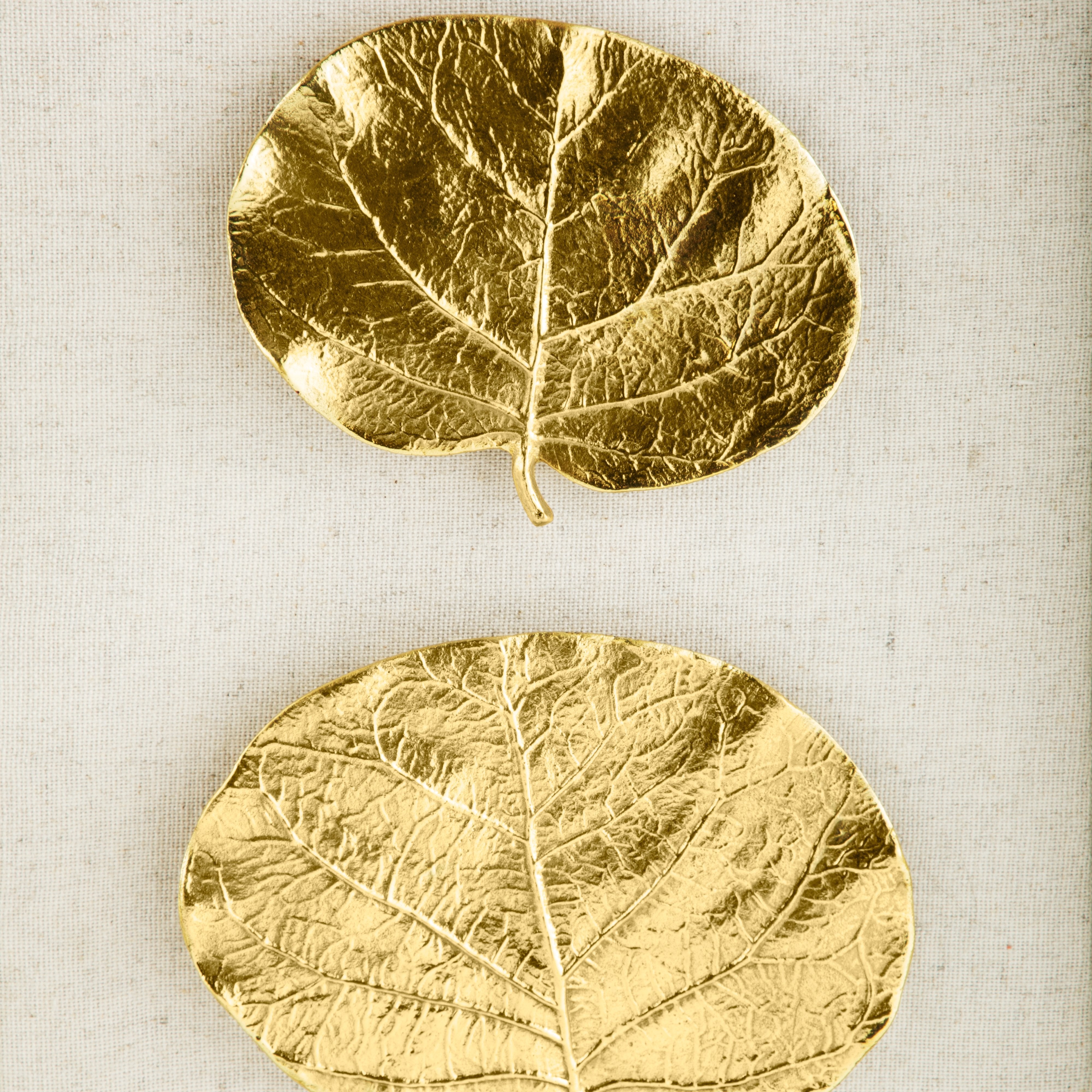 Botanical Leaf Fabric Shadow Box Wall Art - Natural Plant Decor for Home, Office & Nursery - Perfect for Living Room, Bedroom & Gift Giving