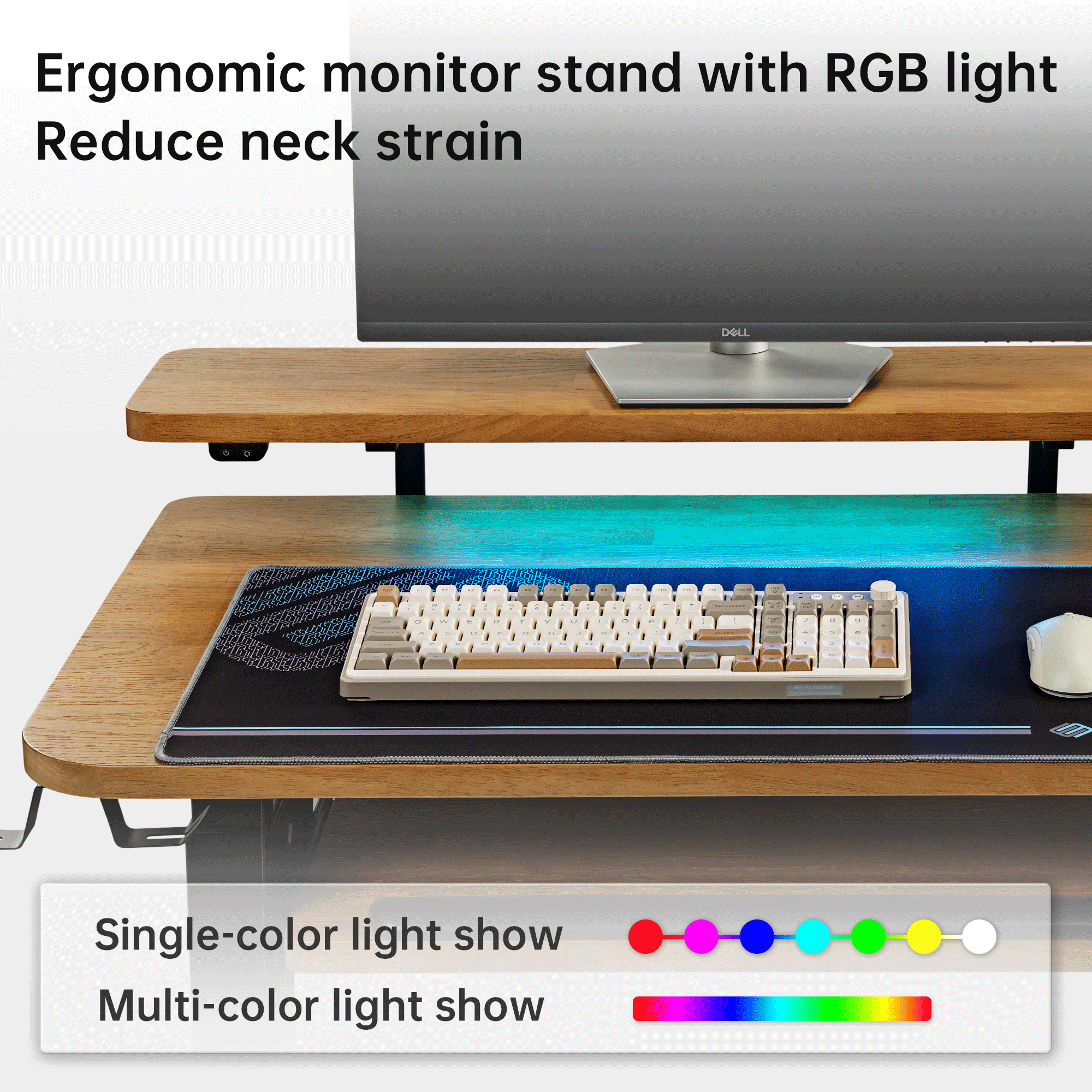 Ergonomic L-Shaped Standing Desk with Accessories Set (60x23 Inches) - Perfect for Home Office & Workspace Setup