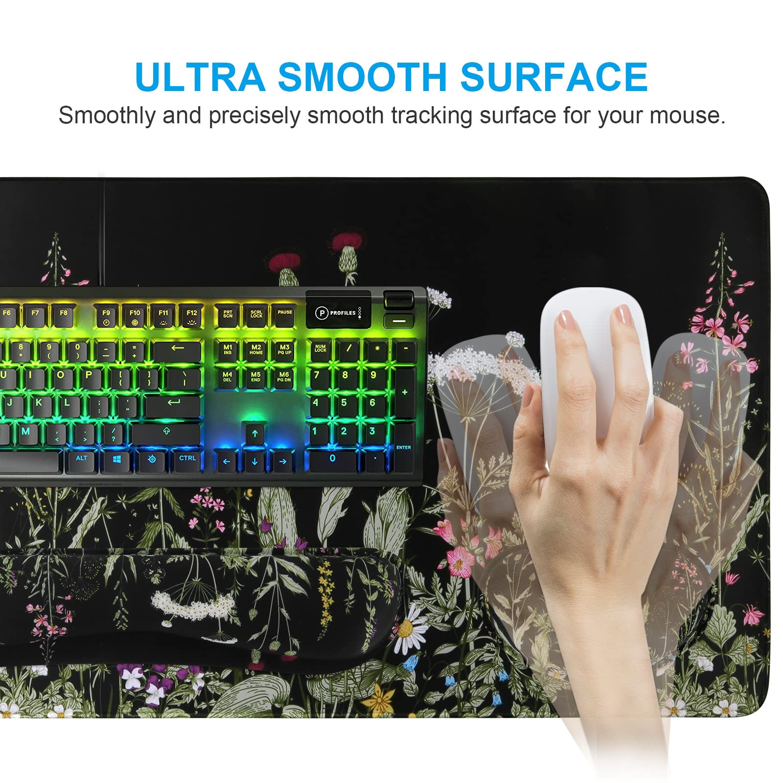 iCasso Extended Gaming Mouse Pad Set - 35.4