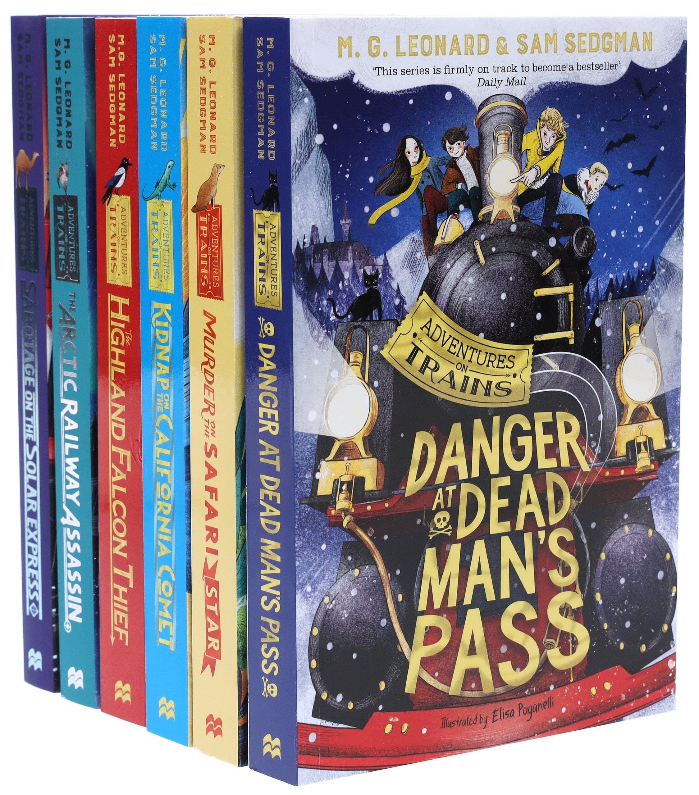 Adventures on Trains 6-Book Collection Set by M.G. Leonard & Sam Sedgman - Paperback for Kids Ages 9-11 | Perfect for Young Readers, Gifts & Classroom Libraries