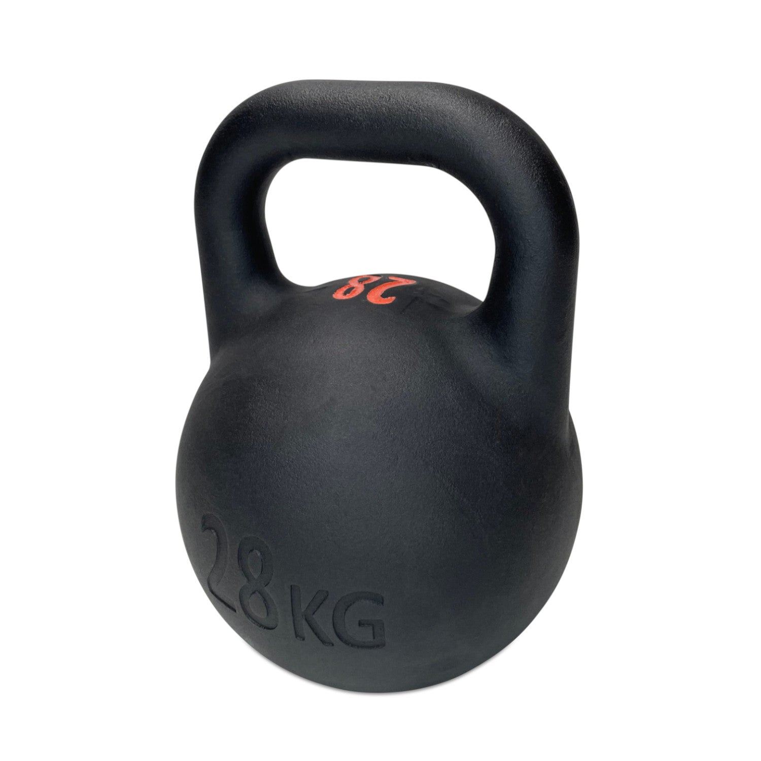Premium 28KG Competition Kettlebell - Professional Black Cast Iron Weight for CrossFit, Strength Training & Home Gym Workouts