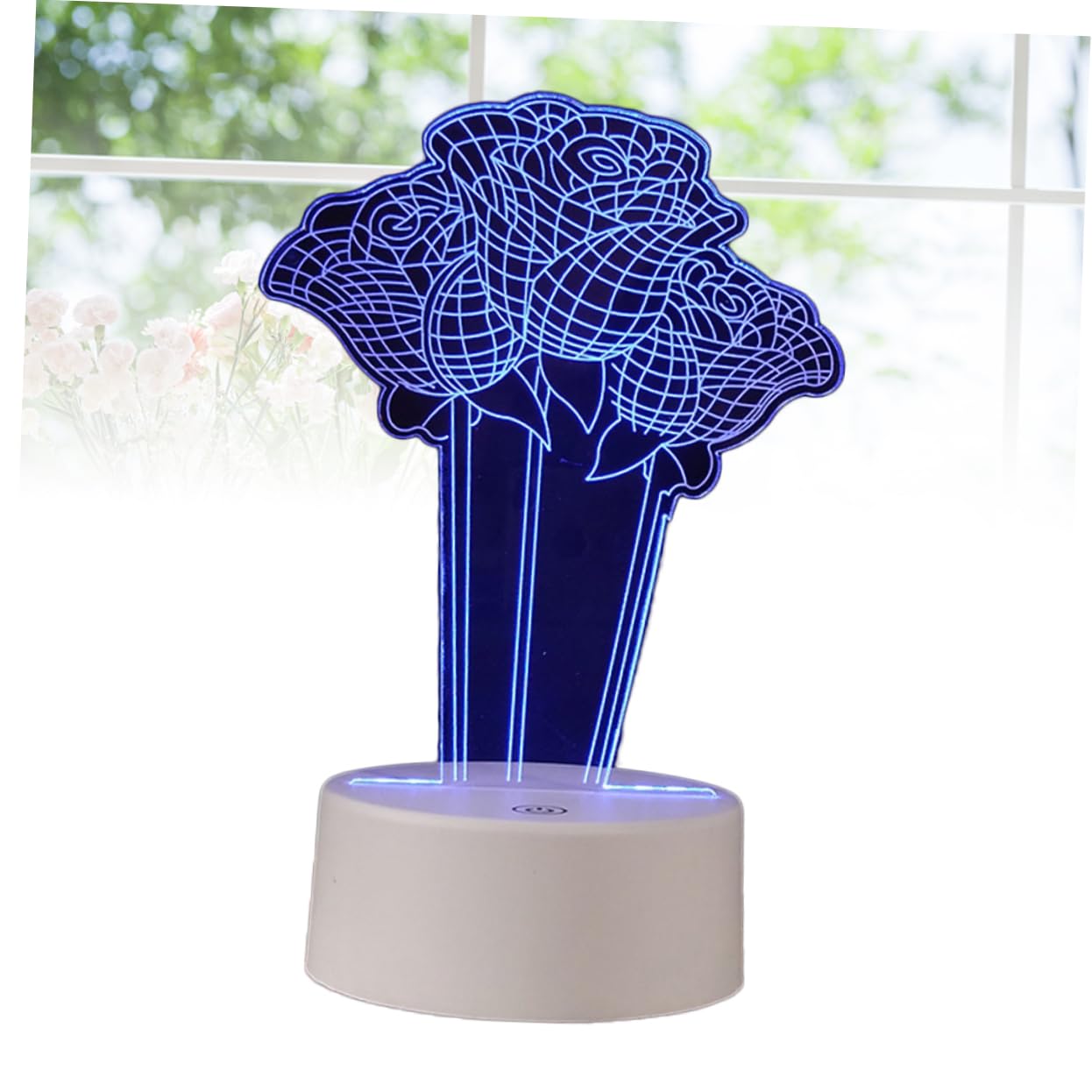 ARTIBETTER Energy-Saving 3D Rose Shape LED Night Light for Bedroom - Romantic Mood Lighting for Nursery, Kids Room & Home Decor