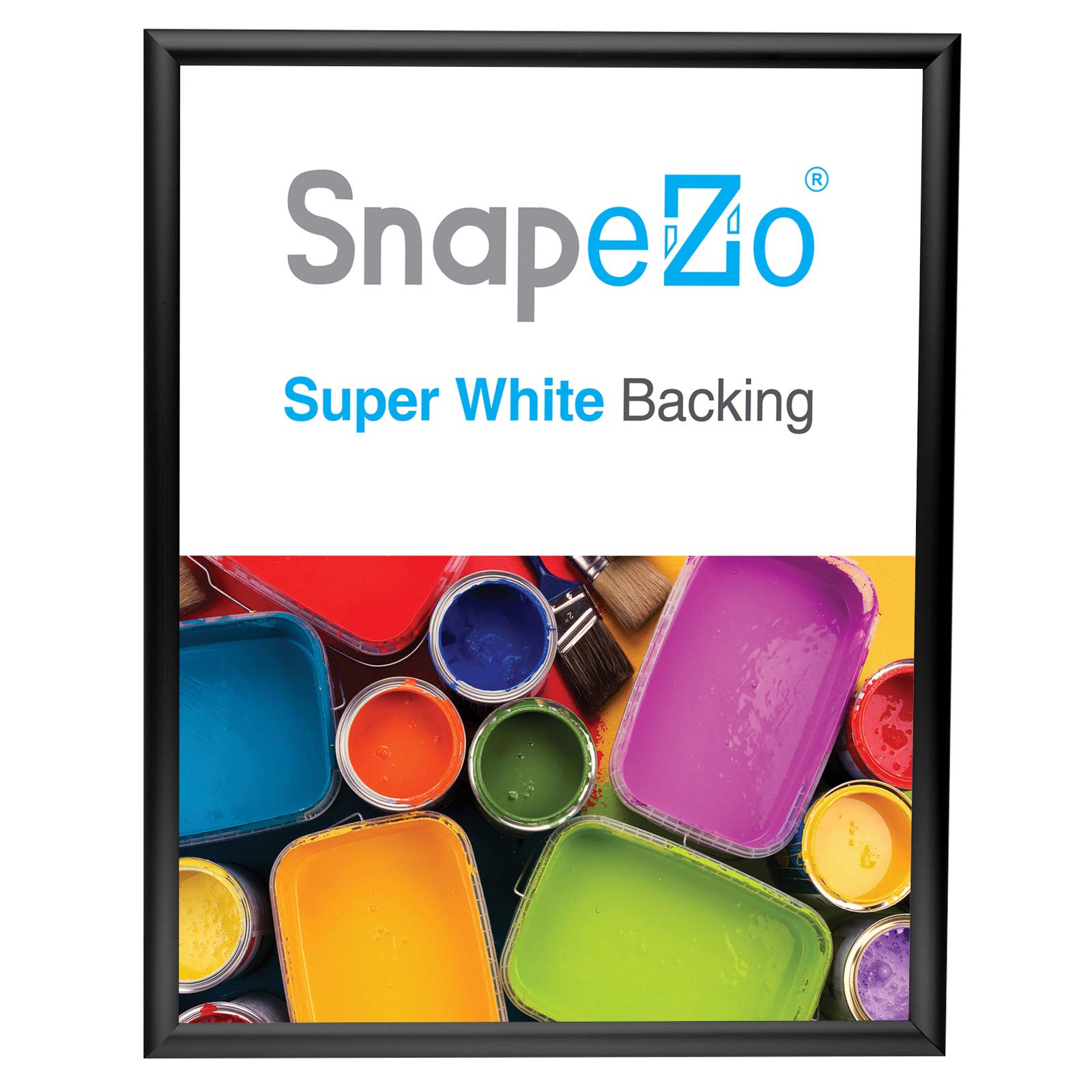 SnapeZo 10-Pack 22x28 Inches Black Poster Frames - Front Loading Snap Frames with 1 Inch Aluminum Profile - Wall Mounted Picture Frames for Posters, Artwork, Photos - Perfect for Home, Office, Gallery & Retail Displays