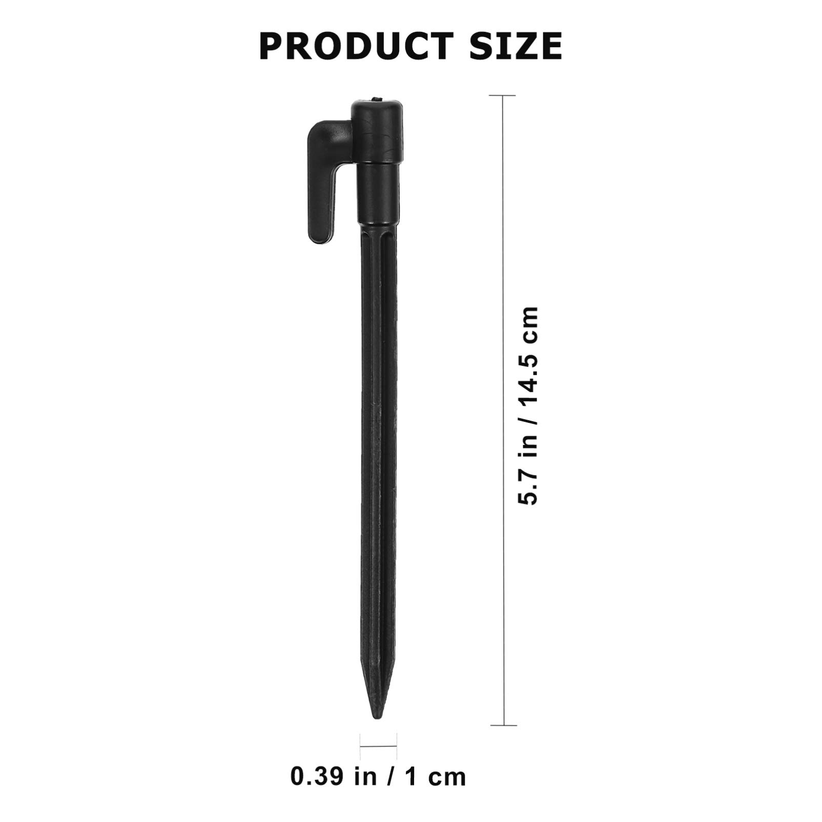 BESPORTBLE 50pcs Heavy Duty Plastic Tent Stakes - Durable Outdoor Camping Ground Pegs for Securing Tents, Canopies & Shelters - Perfect for Camping, Hiking, Beach & Backyard Use