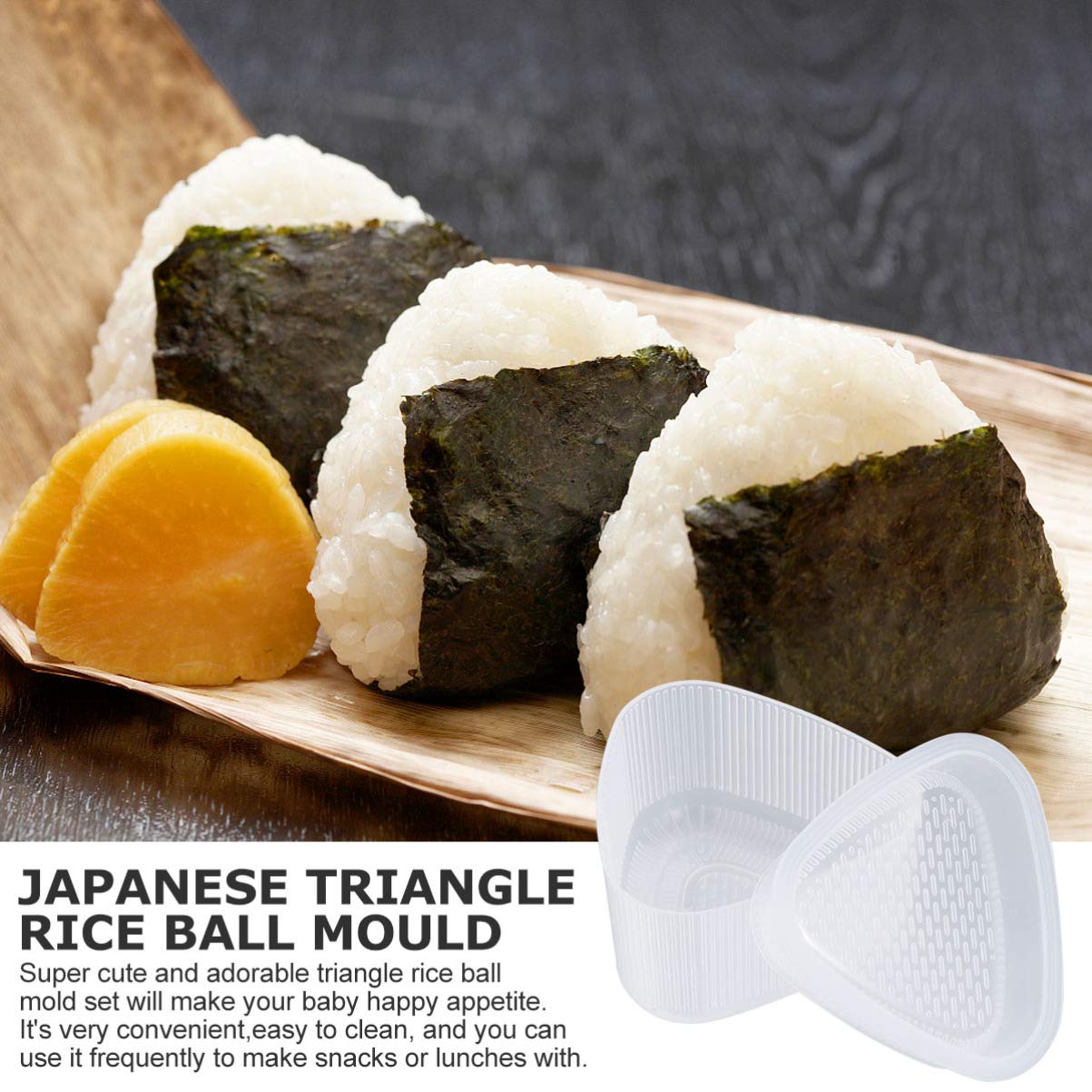 DOITOOL 3-Piece Sushi Maker Kit - Rice Ball Mold, Triangle Onigiri Maker & Bento DIY Tool for Homemade Sushi, Nigiri & Onigiri | Perfect for Lunch Boxes, Picnics & Japanese-Themed Parties (PP Material)