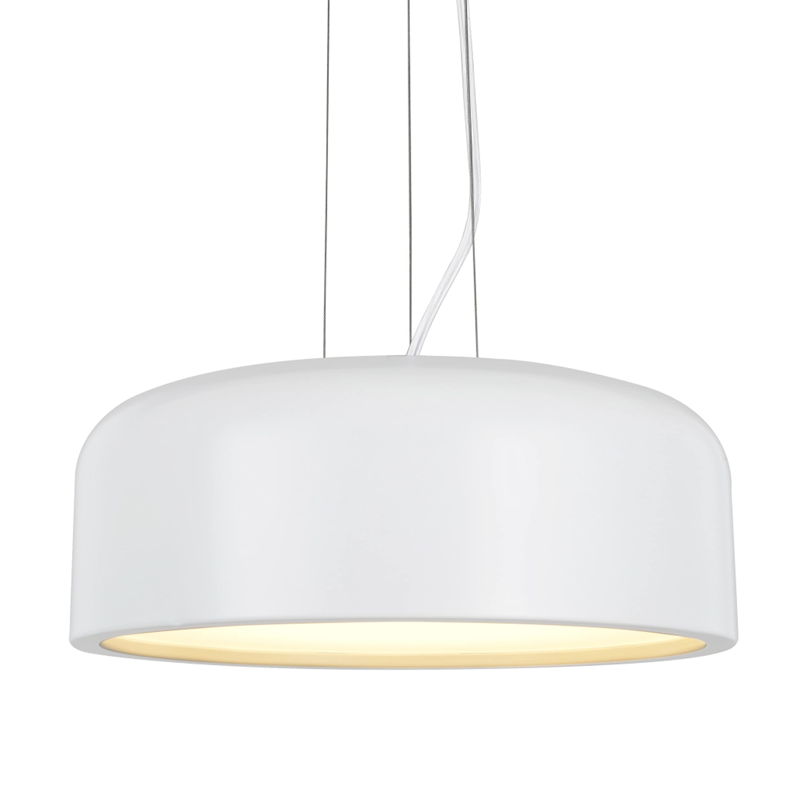 Aspen Creative 61066-2 Adjustable LED Mini Pendant Ceiling Light - Modern White Metal Shade, 5.5