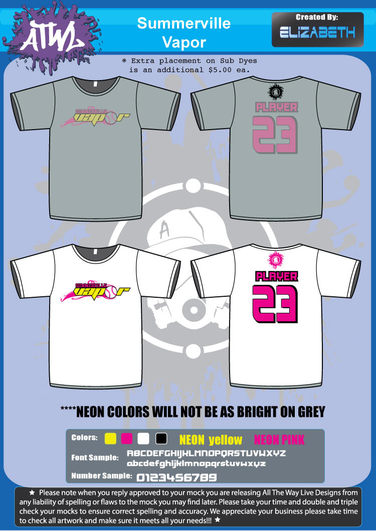 SUMMERVILLE VAPOR SUB DYE JERSEYS - Premium Sublimated Lacrosse Jerseys for Men & Women - Perfect for Tournaments, Team Sports & Outdoor Activities