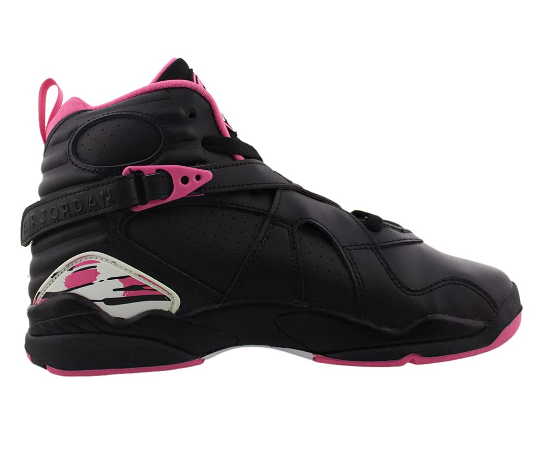 Jordan Air 8 Retro Boys Basketball Shoes Size 4 - Black/Pink/White | Kids' Sneakers for School, Sports & Casual Wear