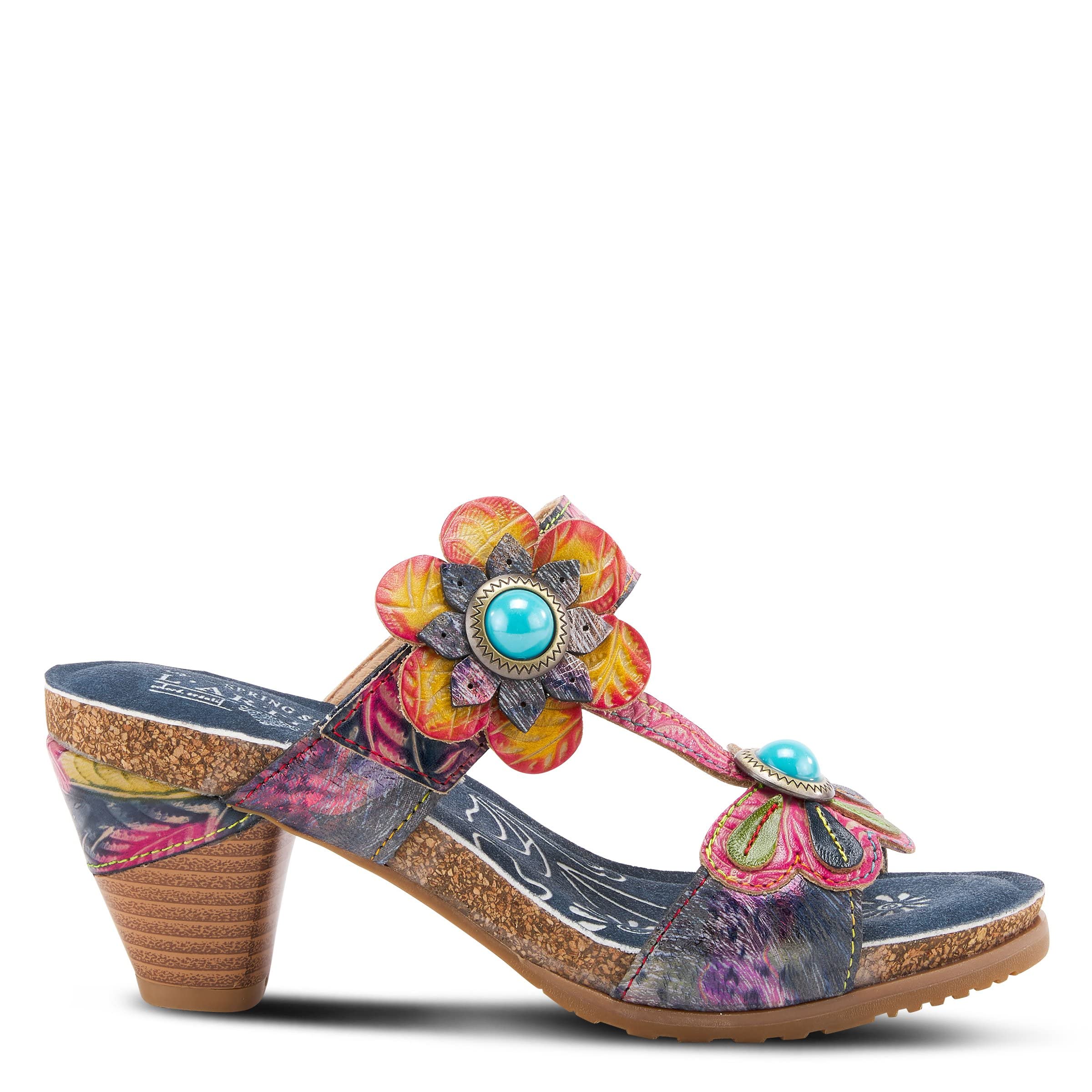 L'Artiste by Spring Step Bari Navy Multi Women's Comfortable Slip-On Loafers Size 9 (US) - Perfect for Casual Wear, Office & Travel
