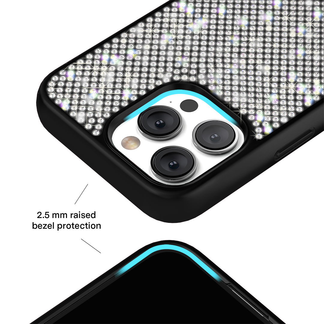 Luxury Black Caviar Crystals iPhone Case - Elegant Protective Cover for iPhone 13/14/15 Pro Max | Perfect for Parties, Weddings & Special Occasions