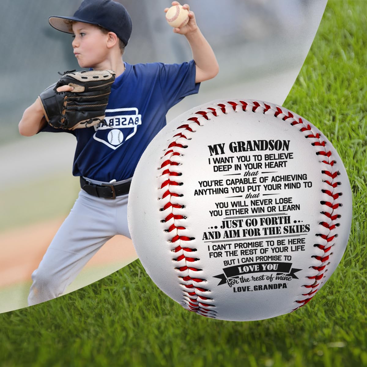Personalized Baseball Gifts for Men & Kids - Custom Engraved Birthday, Graduation Presents for Grandson from Grandparents - Unique Teen Boy & Men's Gift Ideas for Baseball Lovers - Perfect for Birthdays, Father's Day & Special Occasions