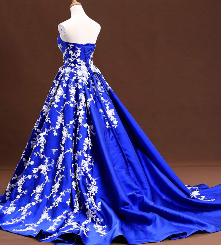 Elegant White Lace Ball Gown Satin V-Neck Formal Prom Evening Dress for Women - Perfect for Gothic Weddings, Homecoming Dances & Special Occasions