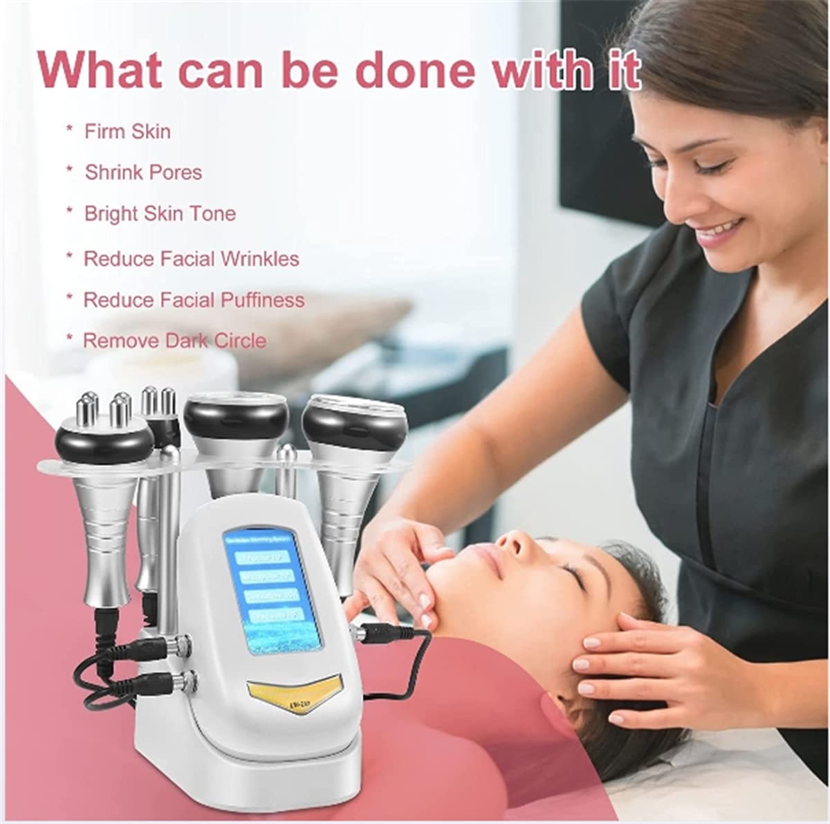 4 in 1 Body Sculpting & Facial Care Machine - Portable Cavitation Beauty Device for Skin Firming, Wrinkle Removal & Cellulite Reduction - Perfect for Home Spa & Professional Salon Treatments