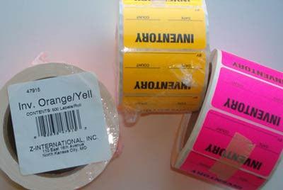 Colorful Inventory Labels - 10 Rolls of Assorted Stickers for Warehouse Organization, Retail Shelving & Storage Management