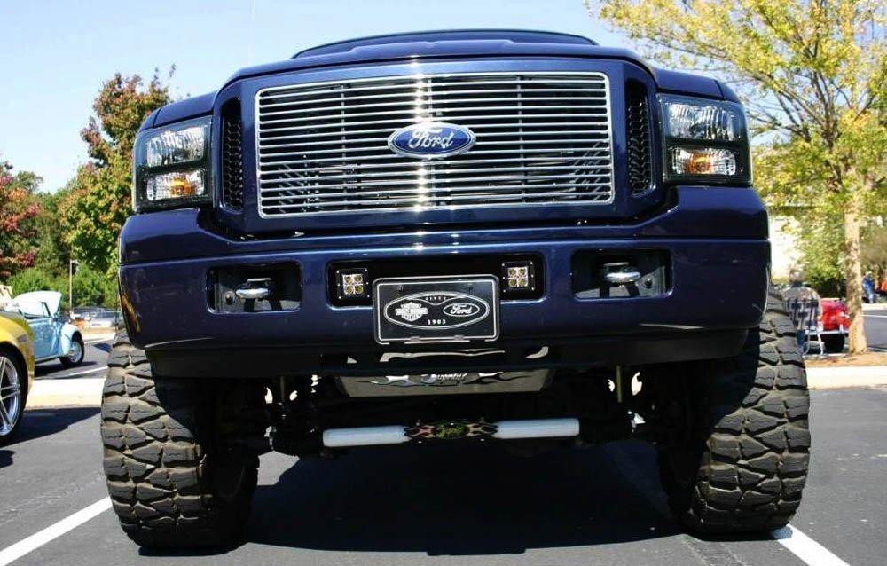 40W LED Pod Lights with Fog Light Bracket & Wiring Kit - Compatible with 2005-2007 Ford F250 F350 F450 Excursion - Off-Road, Fog, Work Light for Trucks & SUVs