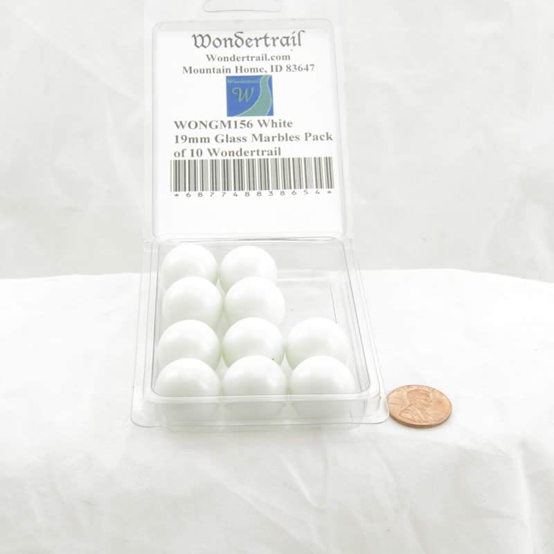 Premium 19mm Clear Glass Marbles - Pack of 10 for DIY Crafts, Home Decor & Kids Games | Wondertrail | Perfect for Vase Fillers, Board Games & Sensory Play
