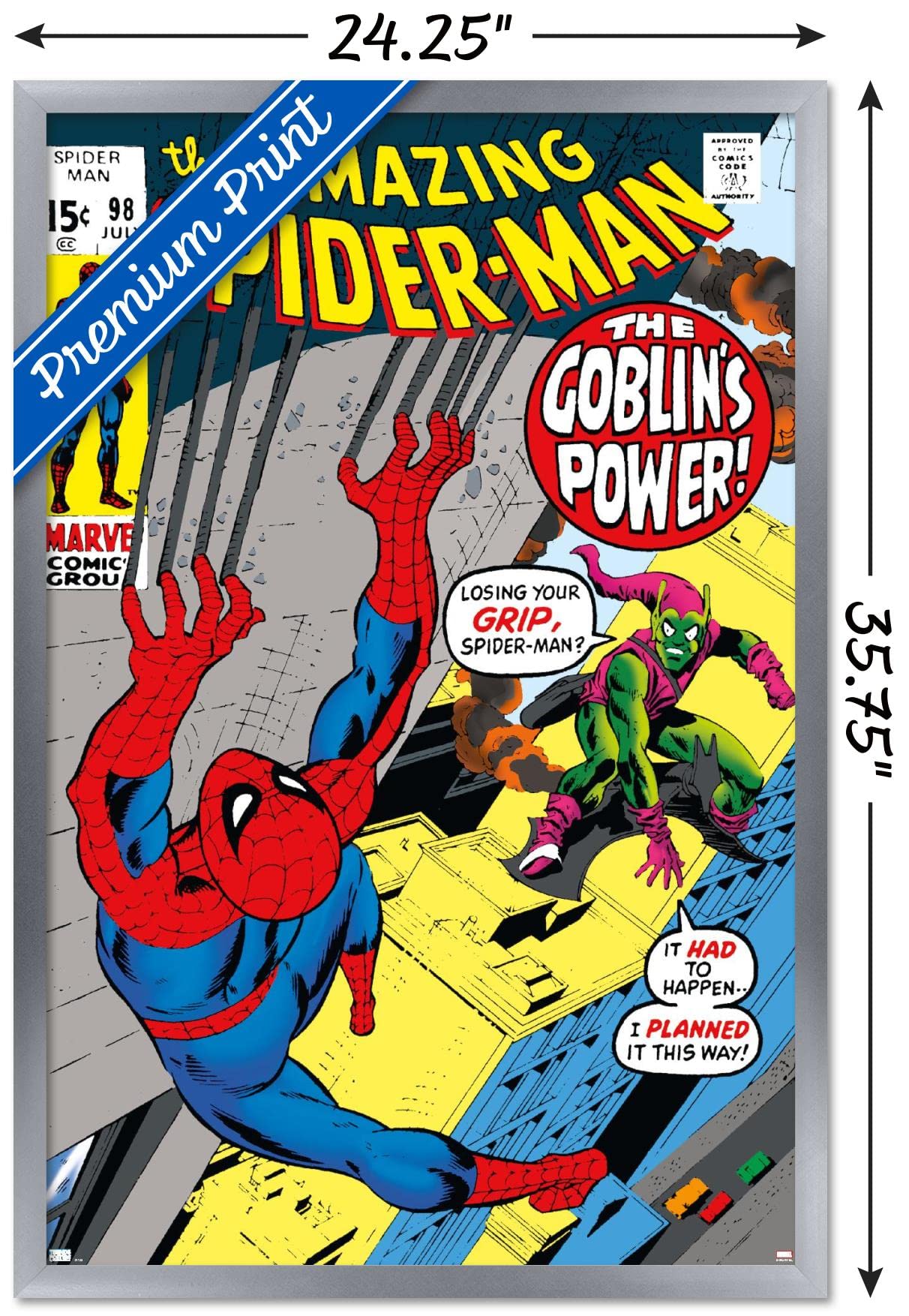 Trends International Marvel Comics Green Goblin - The Amazing Spider-Man #98 Wall Poster, 34