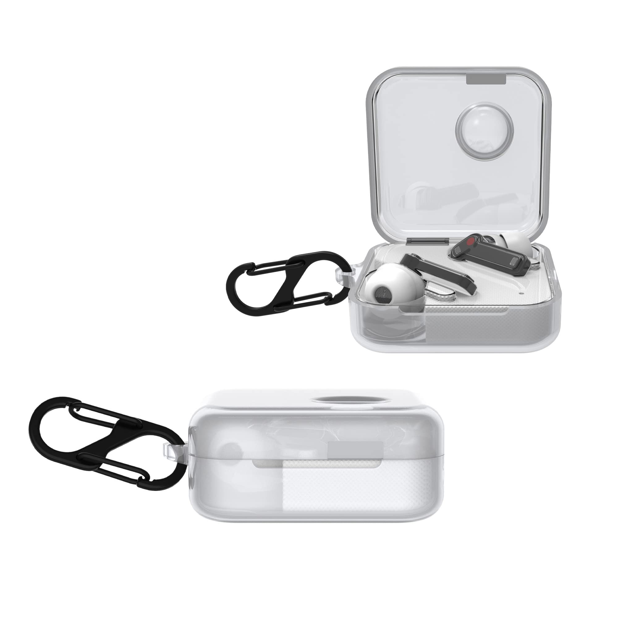 kwmobile Silicone Case Compatible with Nothing Ear (1) - Transparent Protective Cover for Earbuds - Perfect for Travel, Workouts & Daily Use
