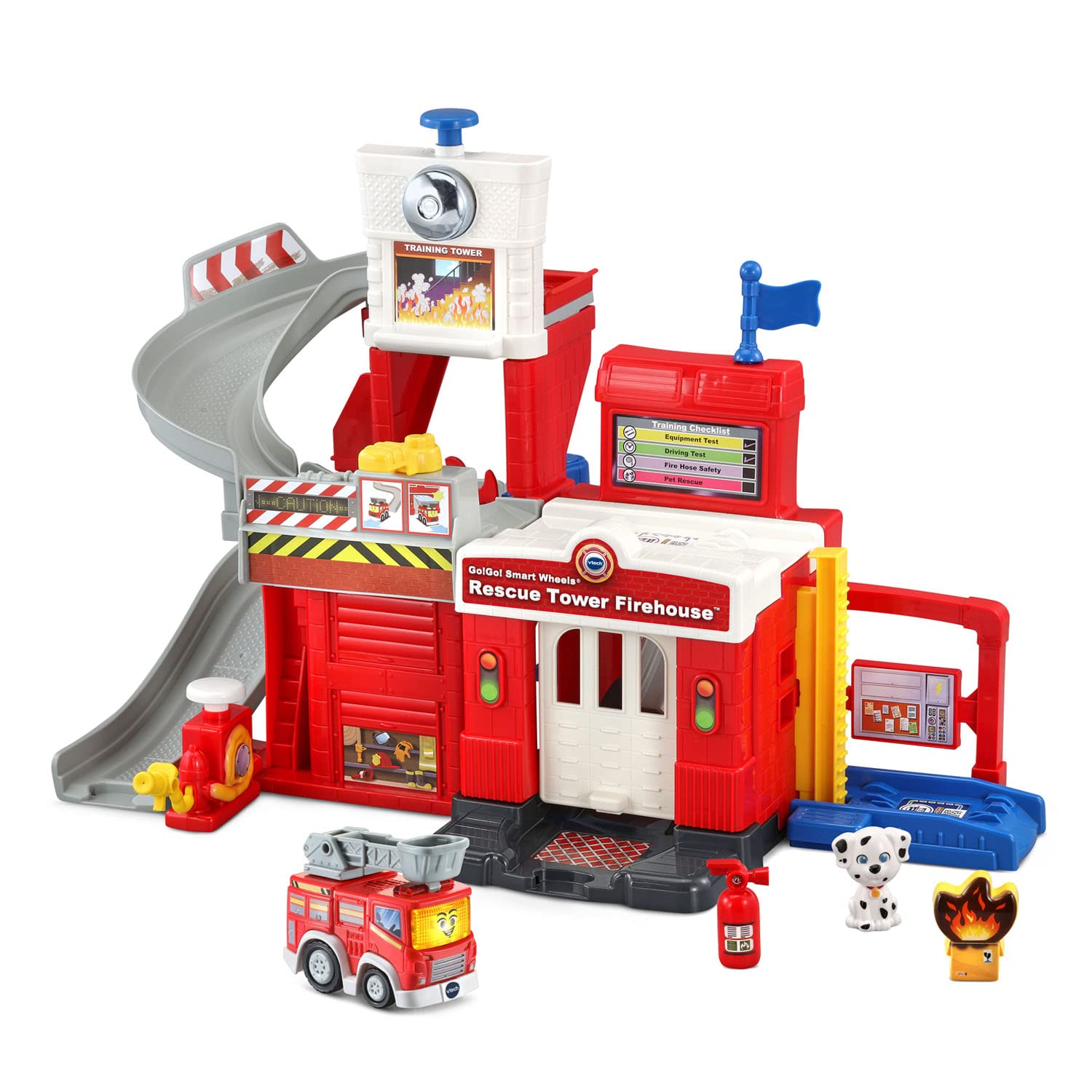 VTech Go! Go! Smart Wheels Rescue Tower Firehouse Playset - Interactive Learning Toy for Toddlers & Kids - Perfect for Pretend Play, Firefighter Role Play & Early Childhood Development