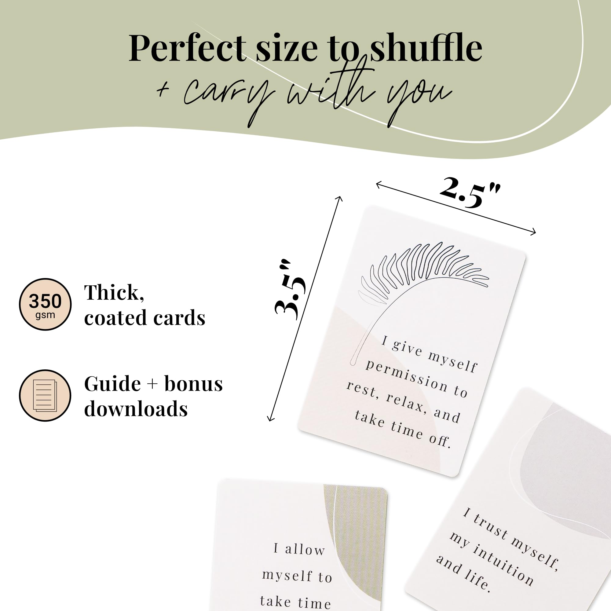 52 Positive Affirmation Cards for Women — Motivational & Inspirational Cards for Therapy, Meditation, Self-Care & Mindfulness | Double-Sided Durable Cards | Perfect for Daily Reflection, Journaling & Personal Growth
