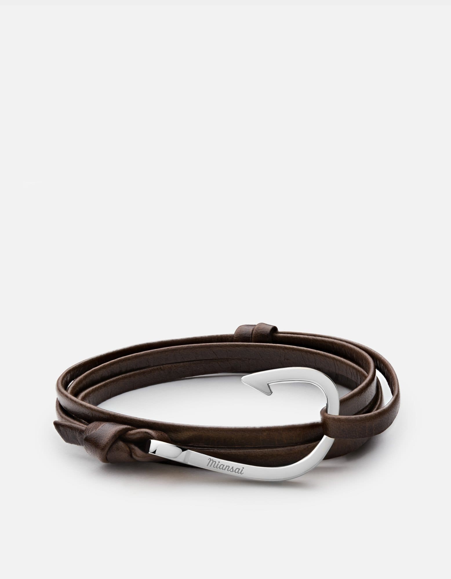 Stylish Silver Hook Leather Bracelet for Men & Women - Perfect for Casual Wear, Gifts, and Everyday Fashion Accessories