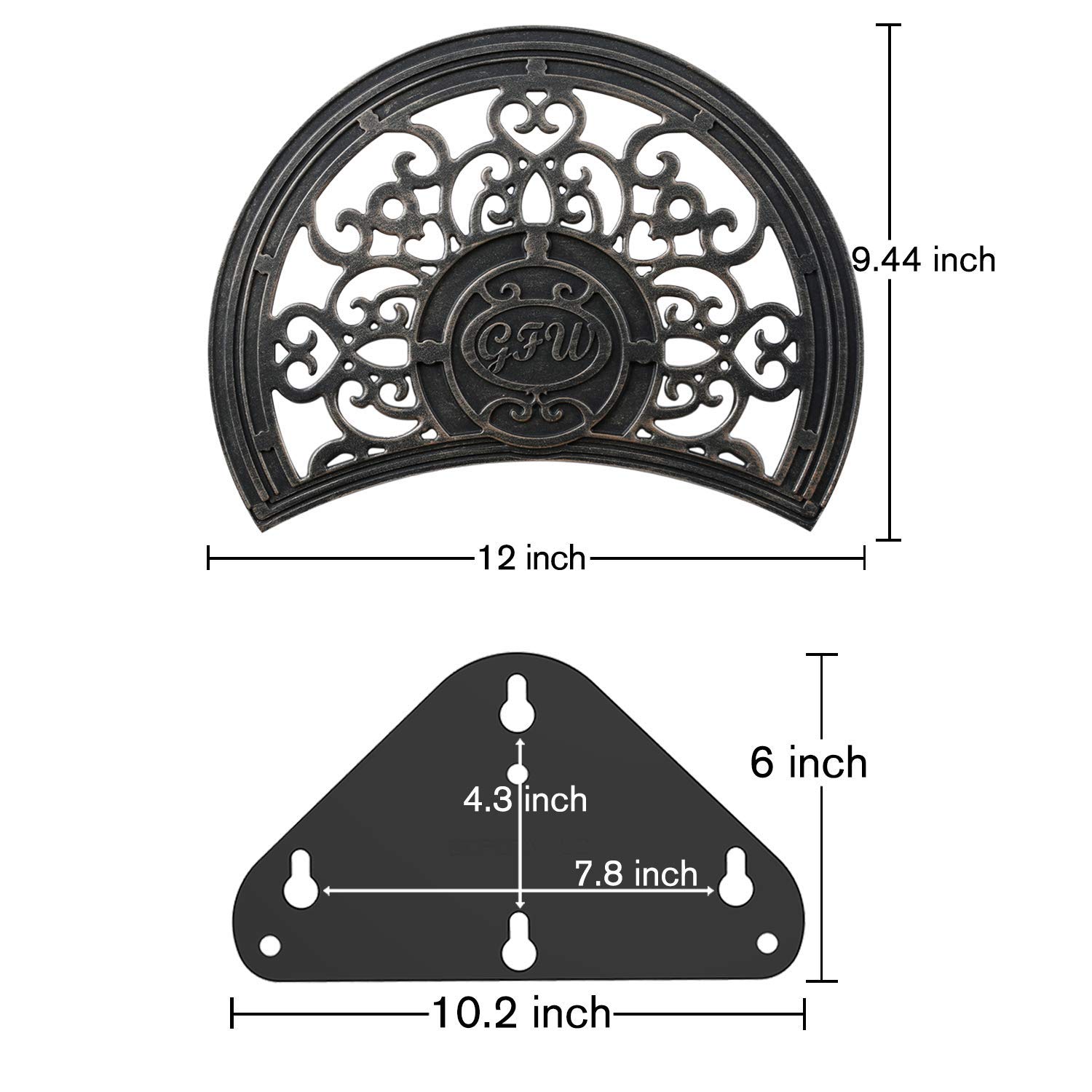 GOFORWILD Decorative Sturdy Garden Hose Holder - Wall Mounted Hose Rack & Hanger for 125-Feet 5/8-Inch Hose - Durable Stainless Cast Aluminum Hose Reel (7009) - Perfect for Yard, Lawn & Outdoor Watering