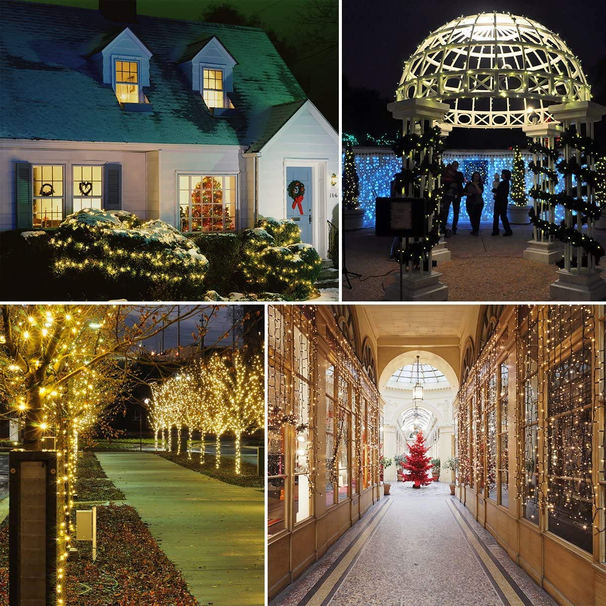 65ft 200 LED Solar String Lights Outdoor Waterproof - 8 Modes Solar Powered Fairy Lights for Garden, Patio, Yard, Tree Decor - Warm White | Perfect for Outdoor Parties, Weddings & Holiday Decorations