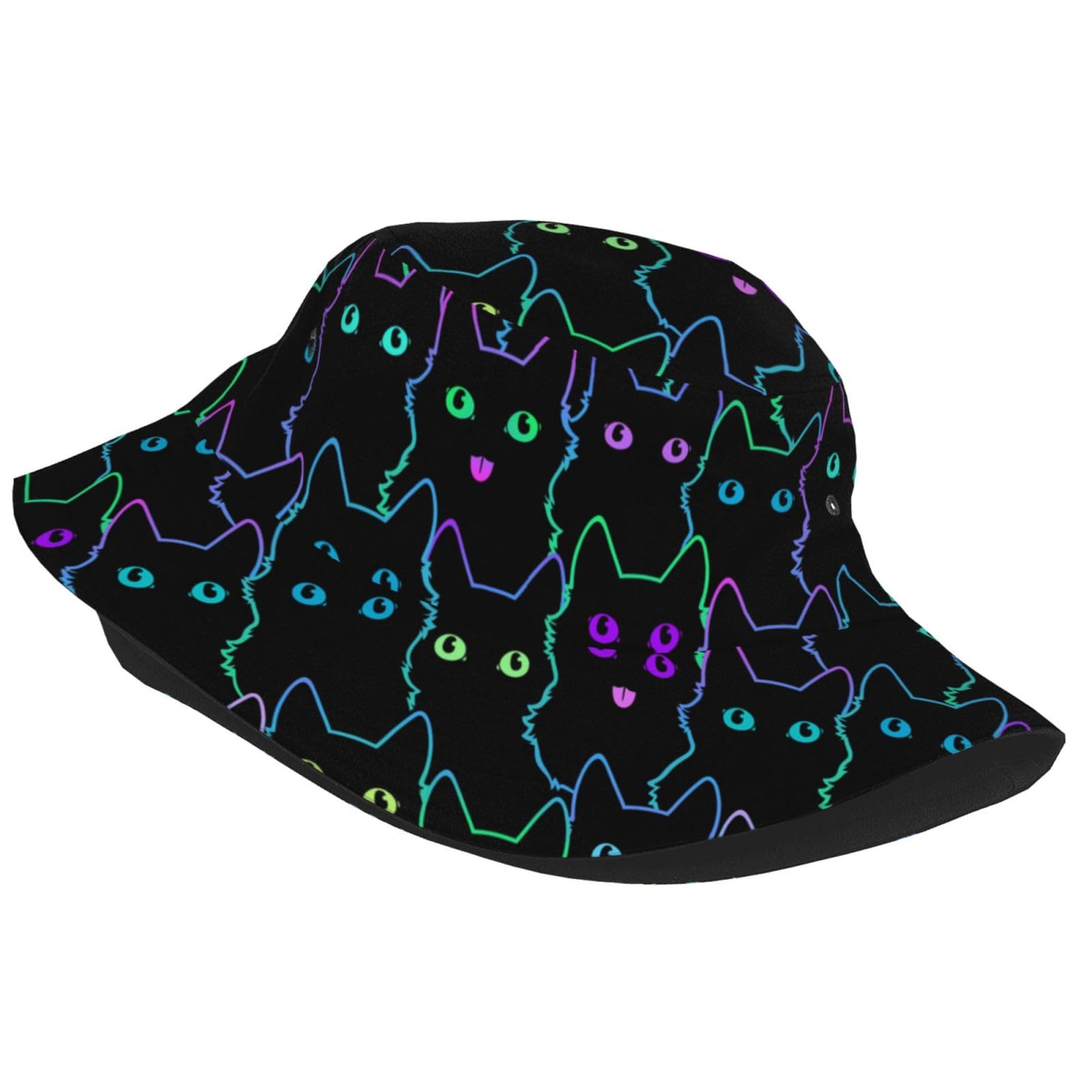 Trippy Psychedelic Bucket Hat for Women & Men - Vibrant Fisherman Cap with Unique Art Design, Perfect for Casual Wear, Travel, Beach & Summer Outdoor Activities