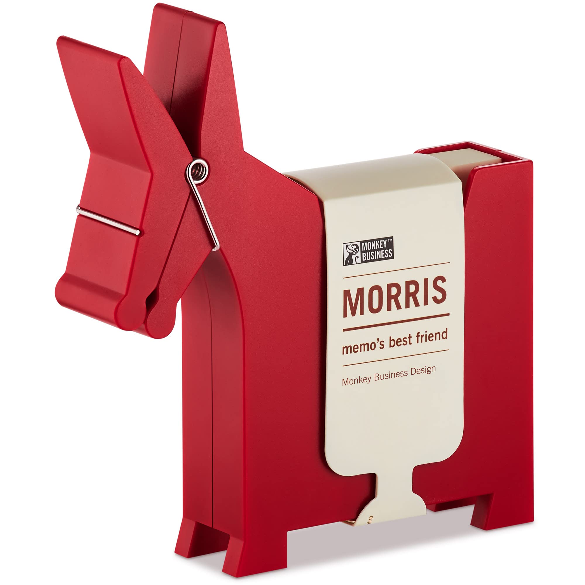 Morris the Donkey Desktop Memo Holder - Cute Office Supplies & Funny Desk Decor for Sticky Notes | Perfect Desk Organizer for Home Office, Workstation & School | Adorable Donkey-Shaped Note Holder by Monkey Business