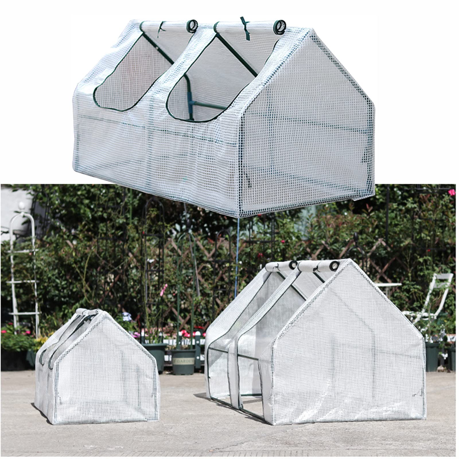 Premium Plastic Greenhouse for Garden - UV Protection & Waterproof PE Cover, Portable Mini Greenhouse (120x60x60cm) - Ideal for Seedlings, Plant Protection & Outdoor Gardening