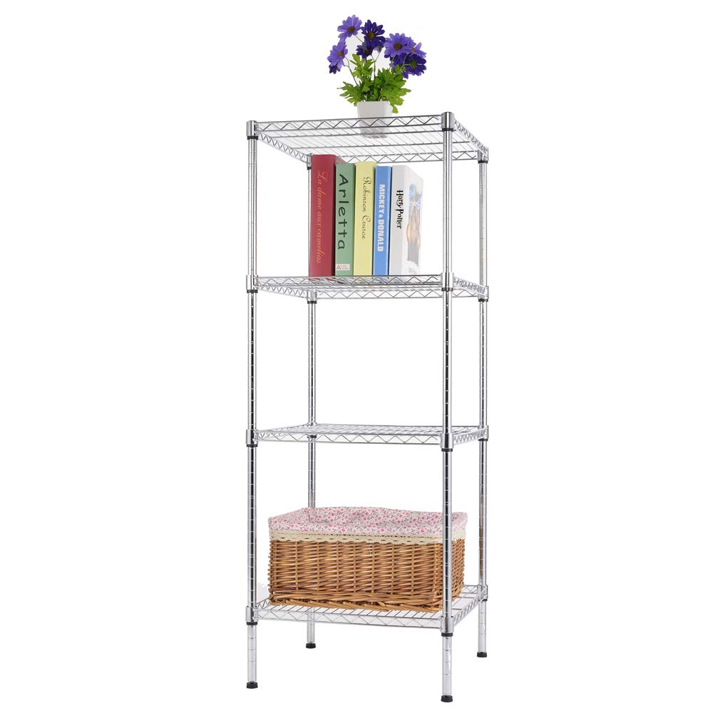 5-Tier Heavy Duty Wire Shelving Storage Rack - Thick Steel Tube Metal Shelves for Garage, Kitchen, Pantry & Closet Organization
