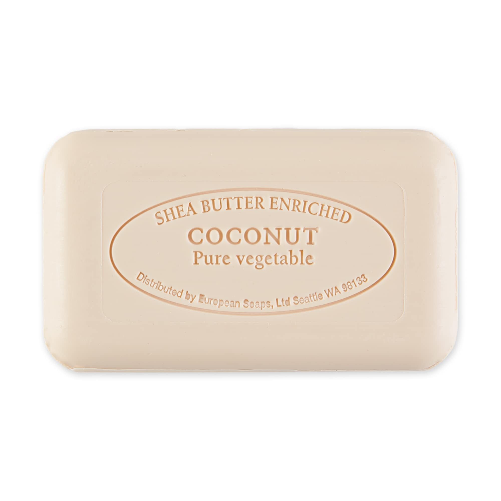 Pre de Provence Artisanal Soap Bar - Natural French Skincare with Organic Shea Butter - Quad Milled for Rich, Smooth & Moisturizing Lather - Coconut Scent - 5.3 oz - Perfect for Spa, Bath & Gift Giving