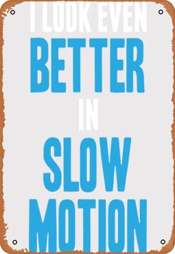 Slow Mo Guys Metal Sign - 8x12 Inch Retro Wall Art Decor for Bar, Man Cave, Garage & Game Room - Unique Motion Themed Poster for Home & Office