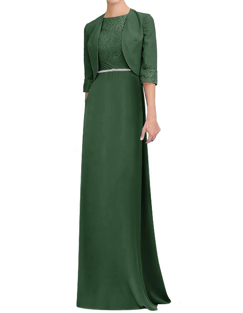 Elegant Mother of The Bride Dresses with Jacket - Chiffon Formal Evening Gowns for Wedding Guest - Women's Long Dress for Special Occasions - Perfect for Weddings, Galas & Formal Events