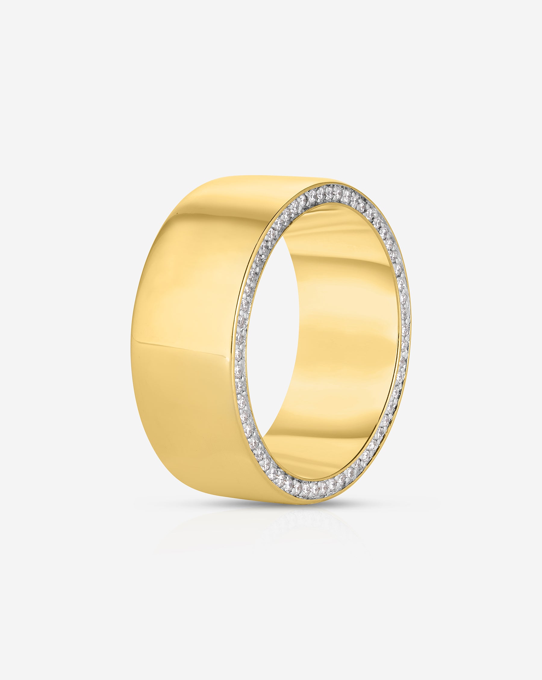 Stunning Pavé Cigar Band Ring - Elegant Jewelry for Women | Perfect for Weddings, Parties & Special Occasions